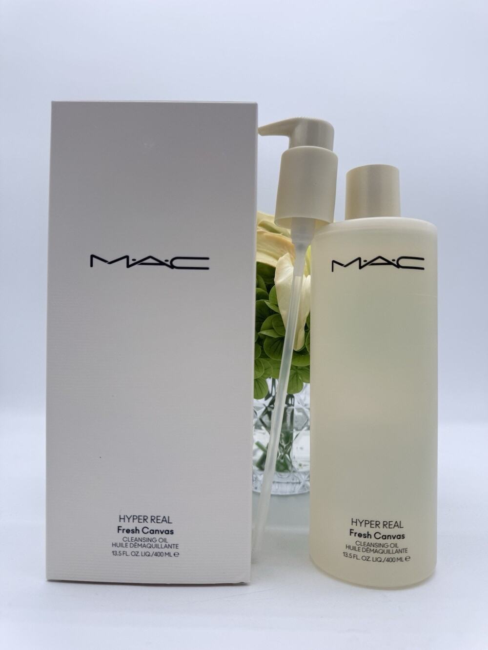 Mac Hyper Real Fresh Canvas Cleansing Oil Makeup Remover Jumbo Size 400ml 13.5oz